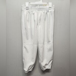 NWT Augusta Baseball Pants Medium Youth White Softball Elastic Waist Bottom B679
